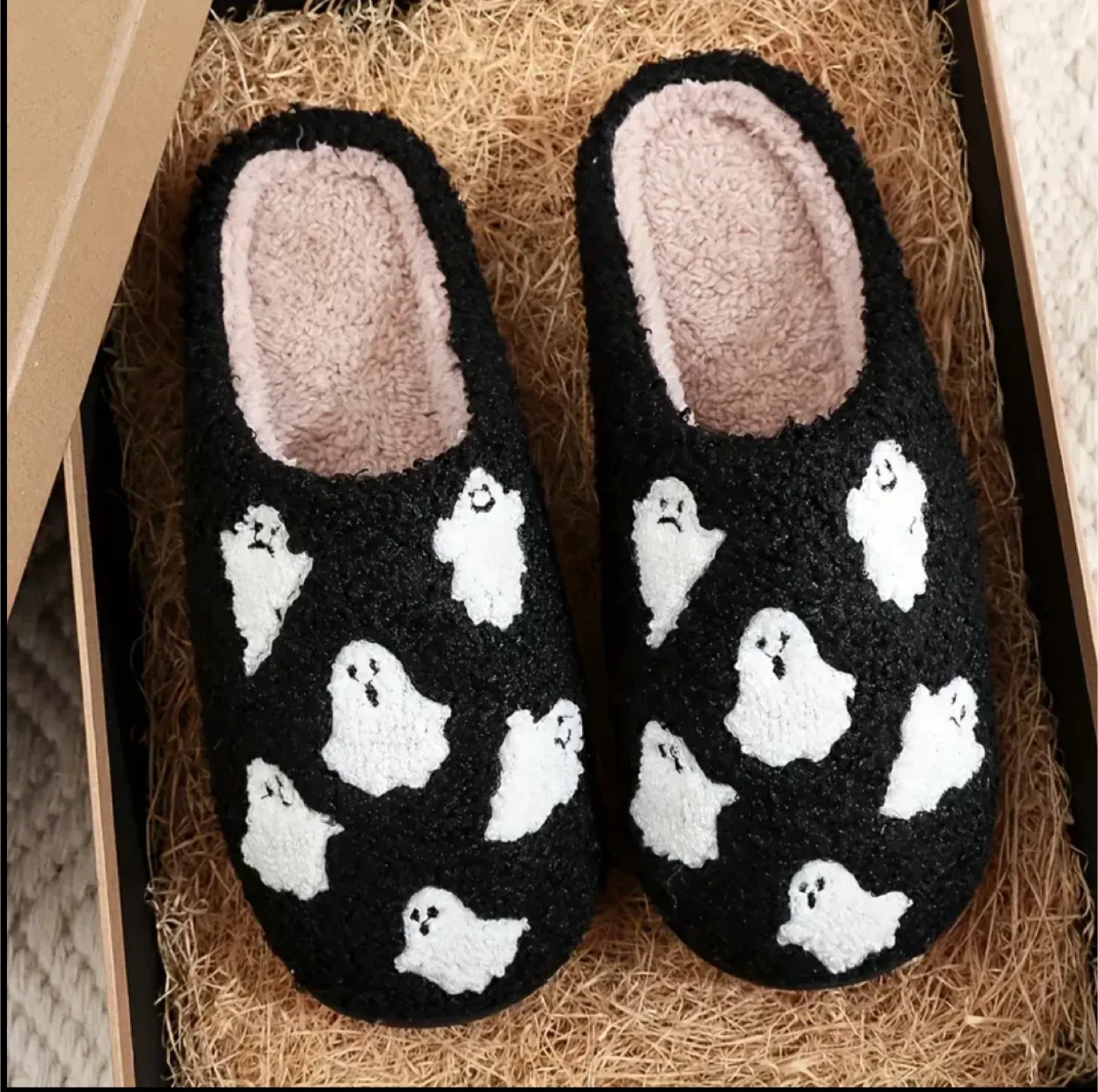 NEW Ghost Pattern Slippers