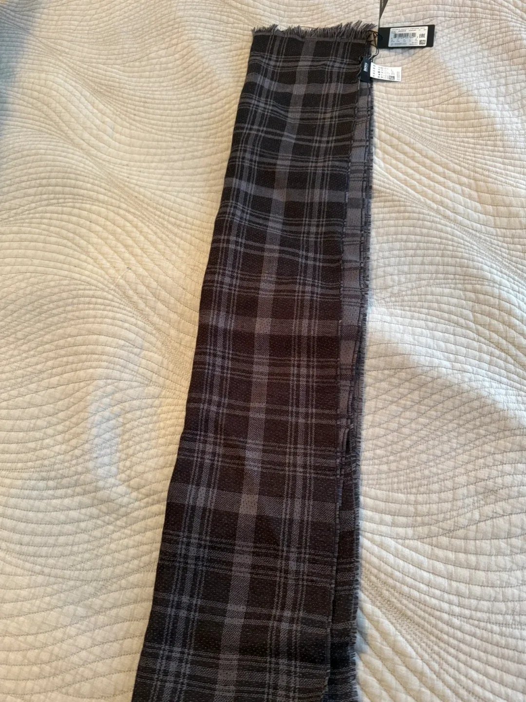 New Hugo Boss Plaid Scarf image indicator(6)