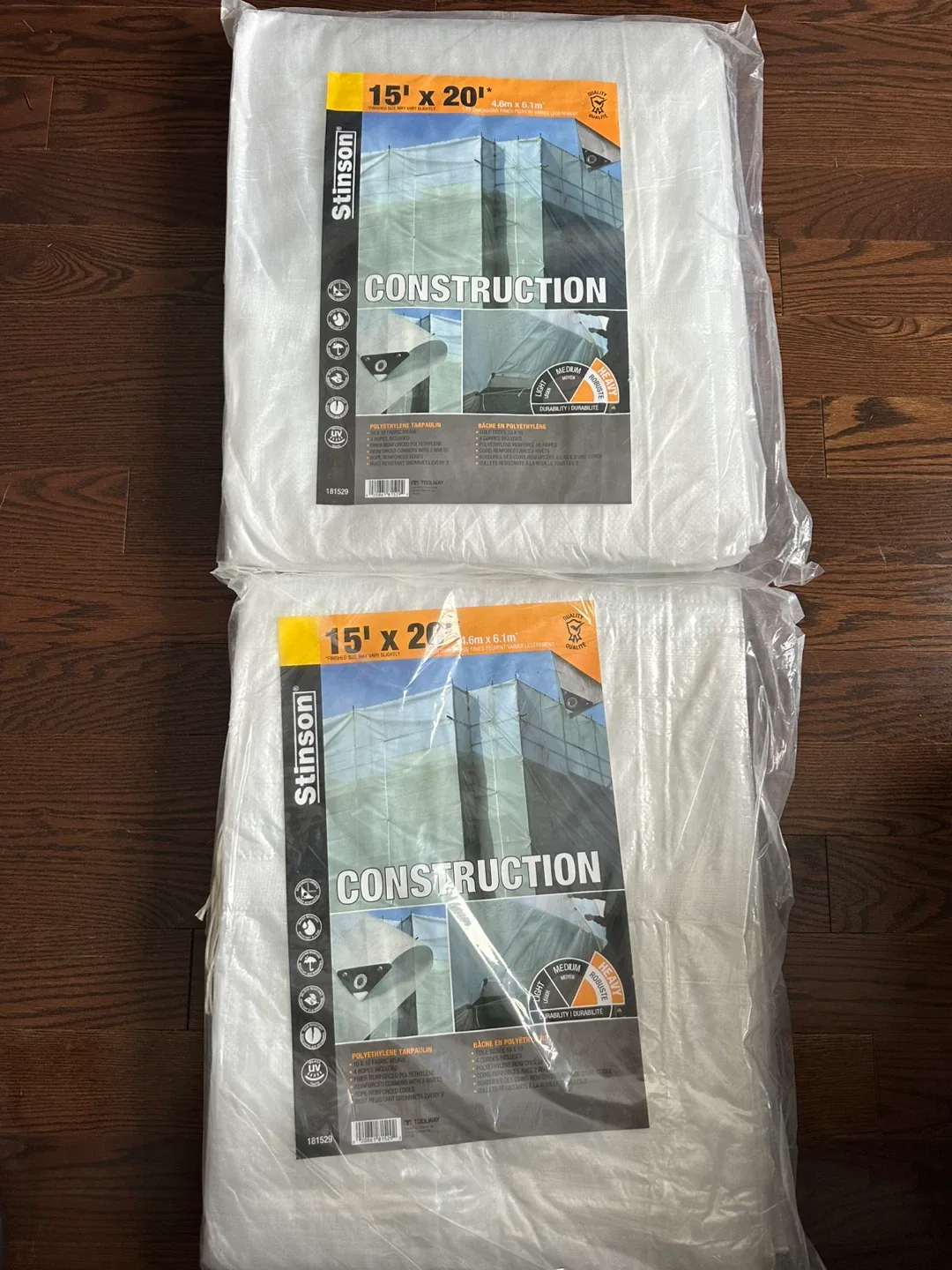 Stinson Construction Polyethylene Tarpaulin 15' x 20' image indicator(2)