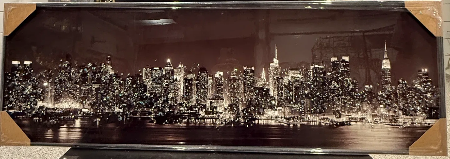 Framed NYC Skyline Panoramic Wall Art epoxy resin image indicator(4)