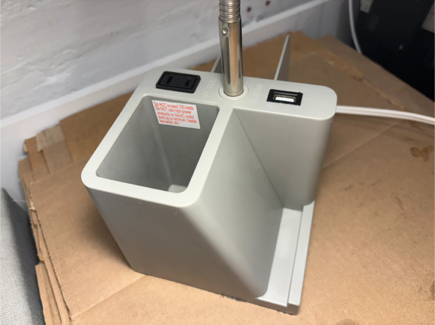 Gray Desk Lamp with Organizer - photo 4