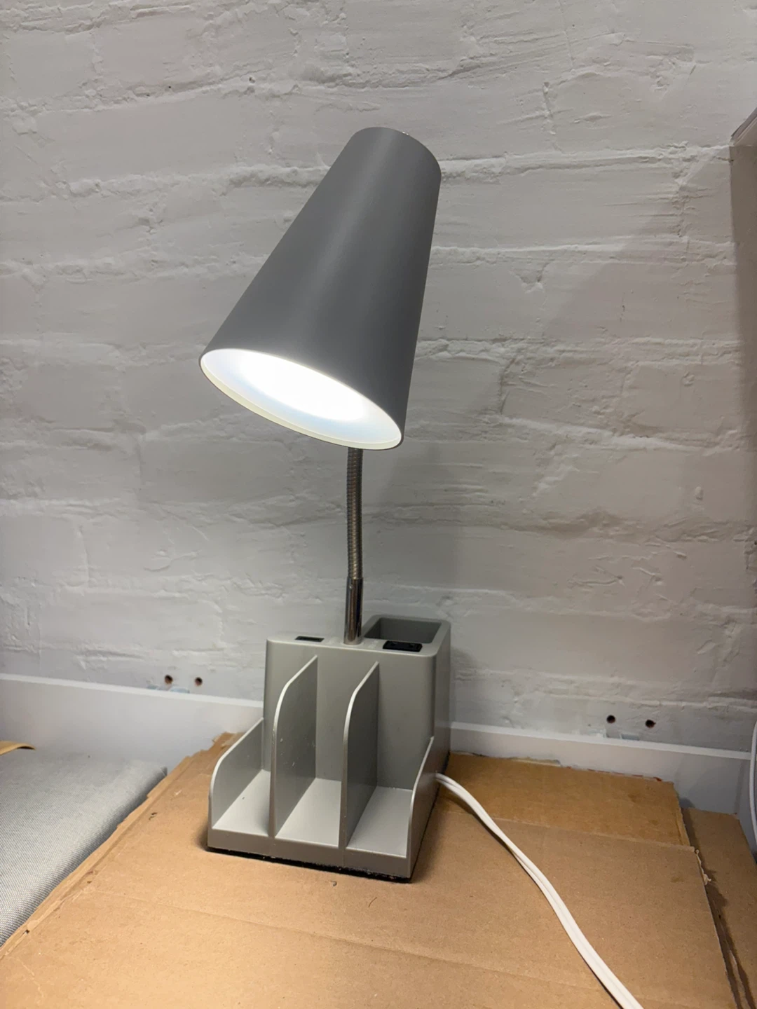 Gray Desk Lamp with Organizer - photo 2