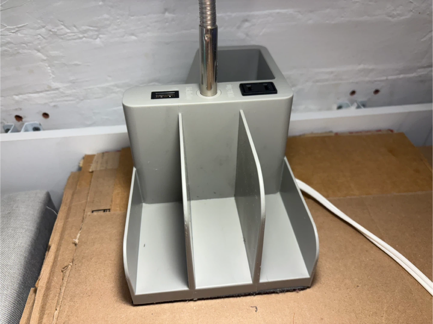 Gray Desk Lamp with Organizer - photo 3