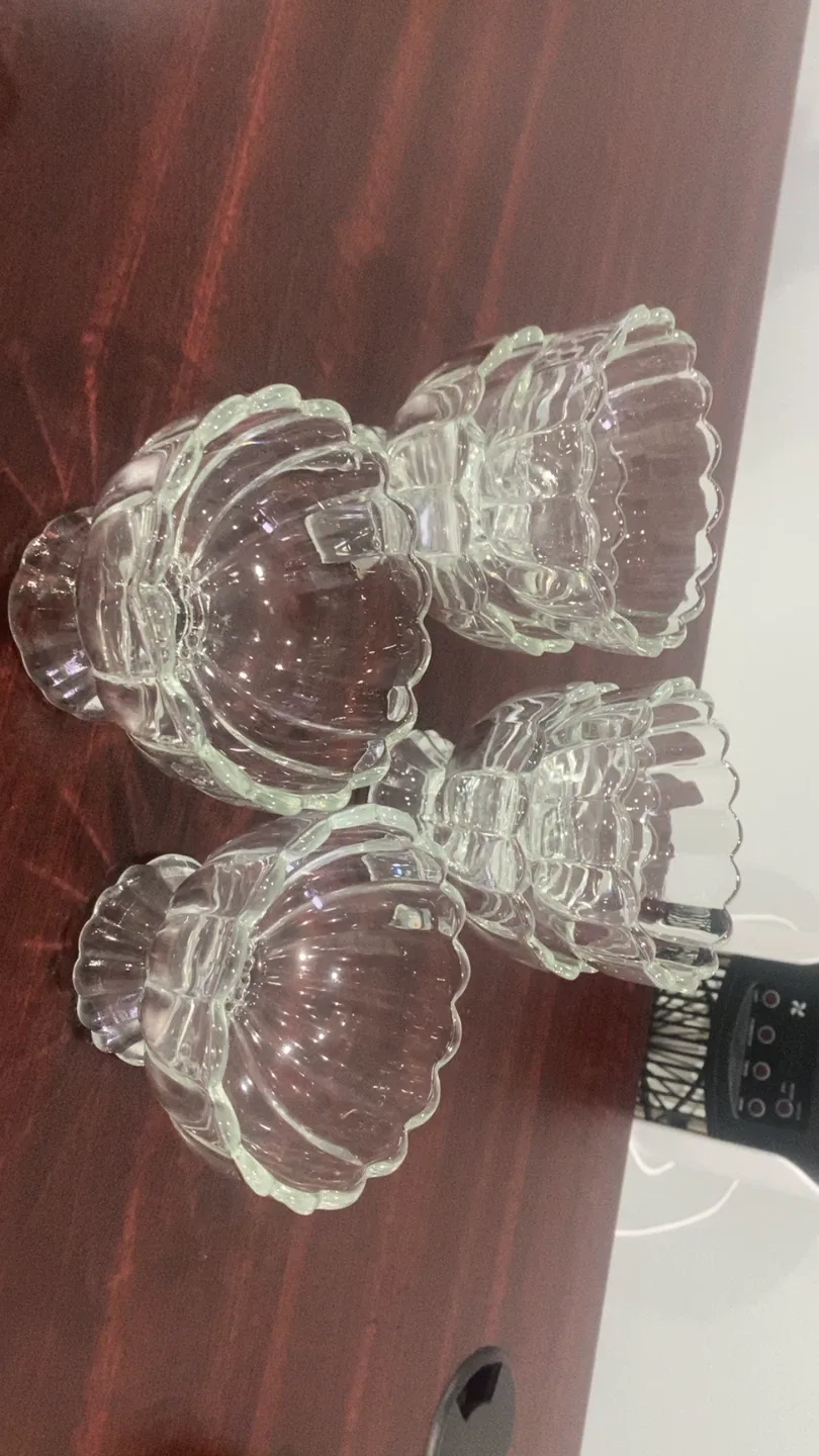 Set of 4 Clear Glass Dessert Bowls image indicator(4)