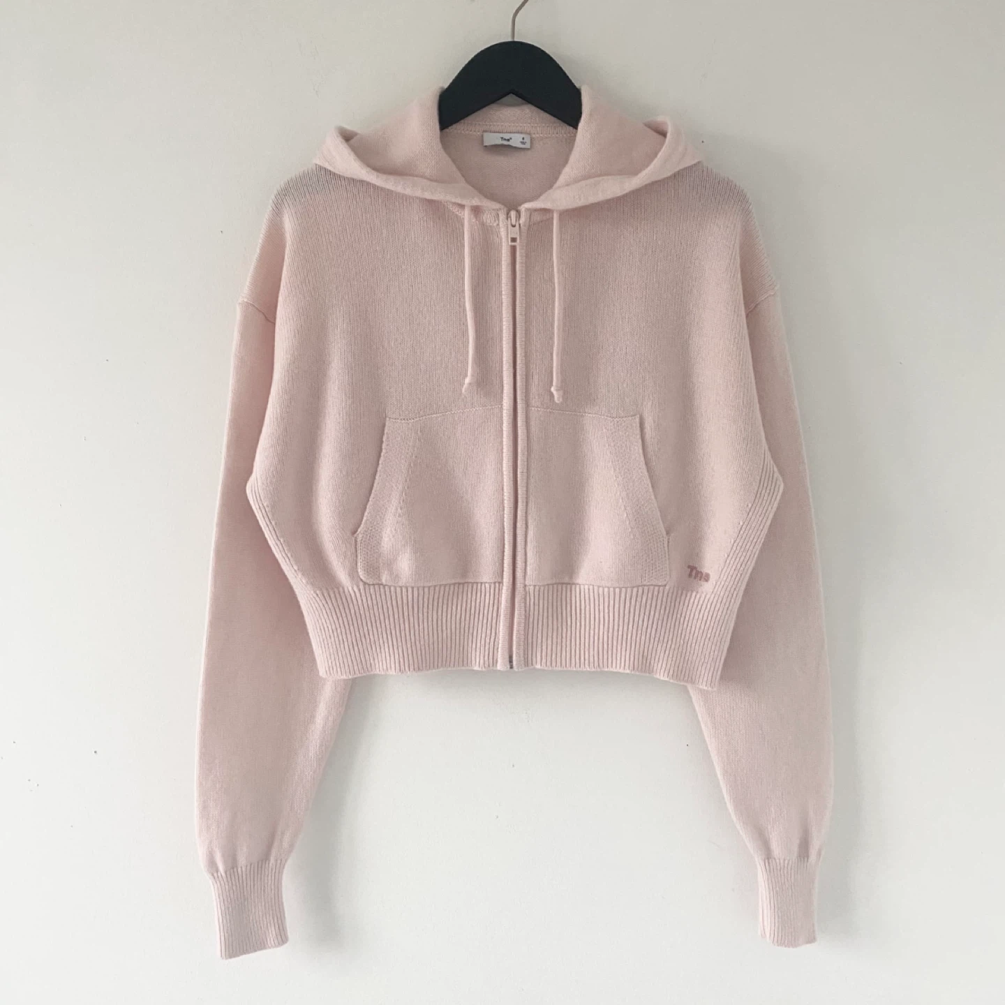 Aritzia TNA Wool Cashmere Cropped Zip-Up Hoodie