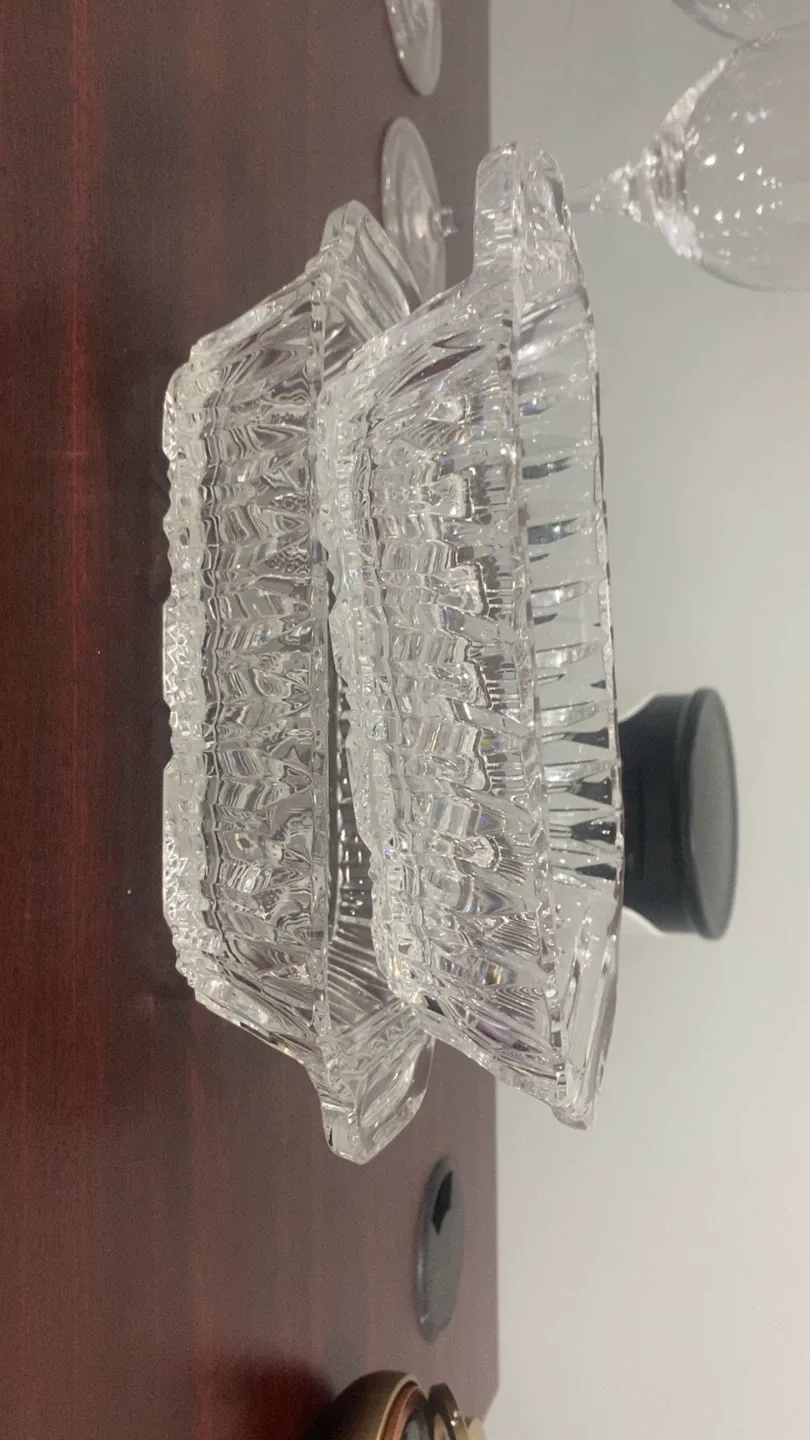 Vintage Clear Glass Butter Dishes image indicator(3)