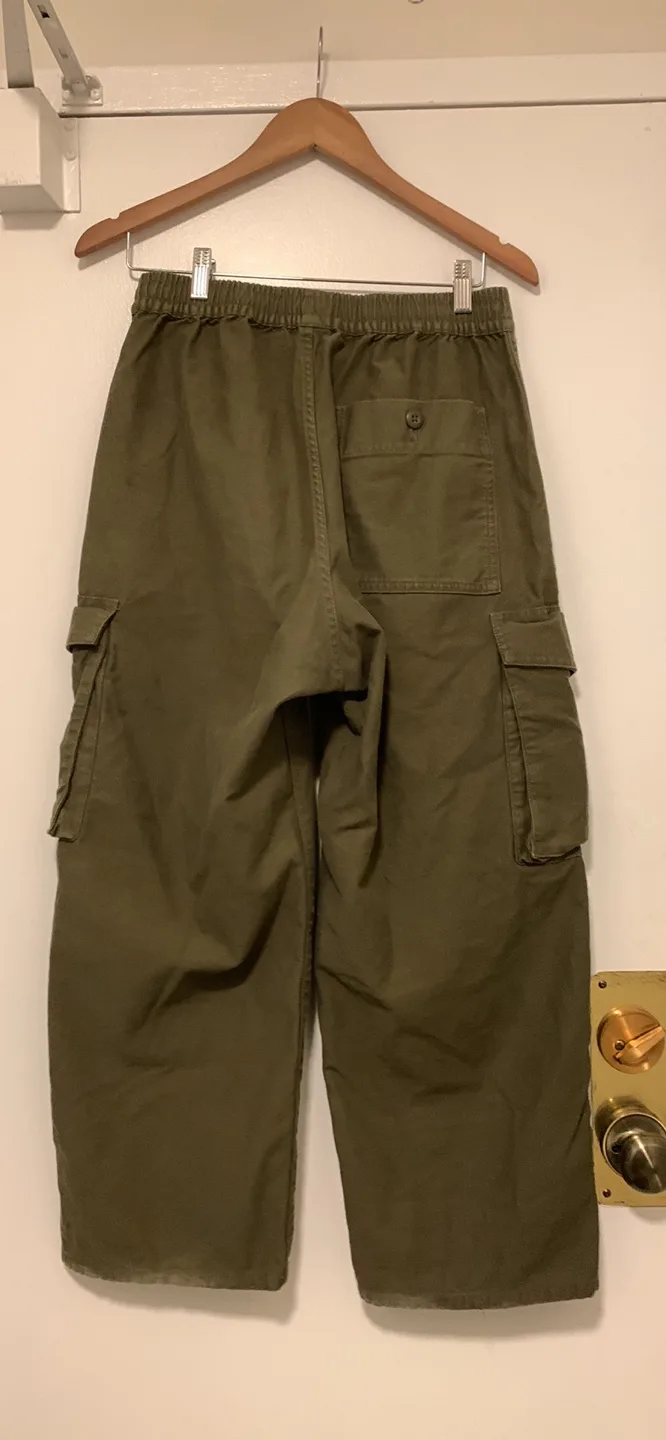 Olive Green Cargo Pants mens size small image indicator(2)