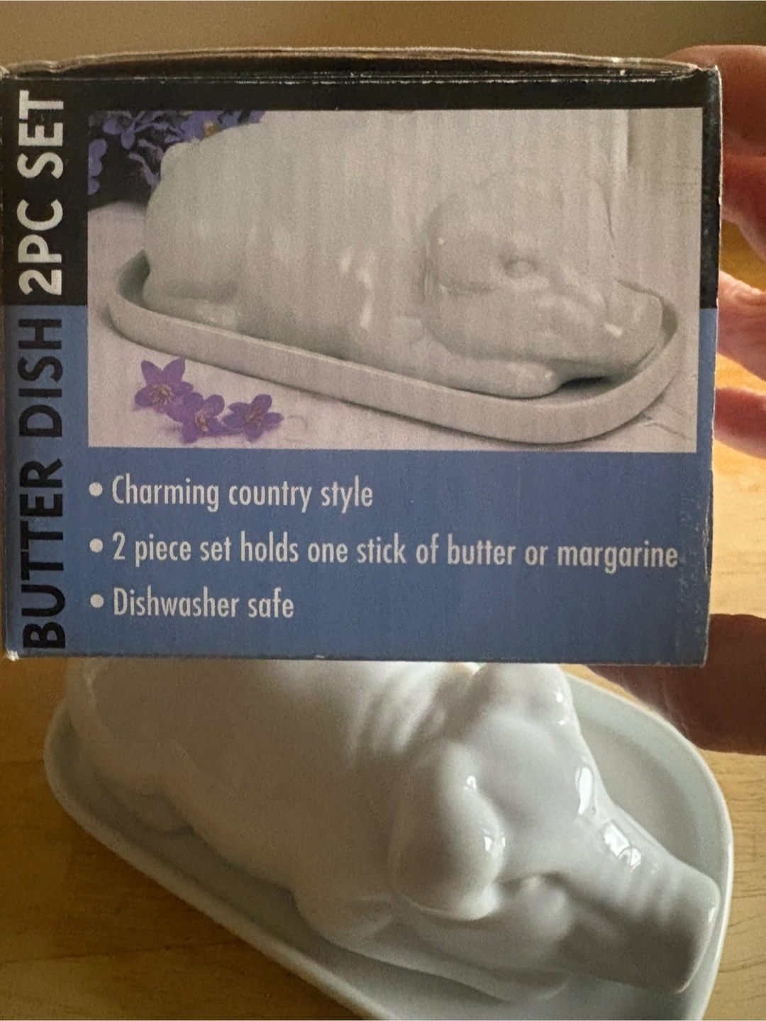 Pig porcelain butter dish - photo 3