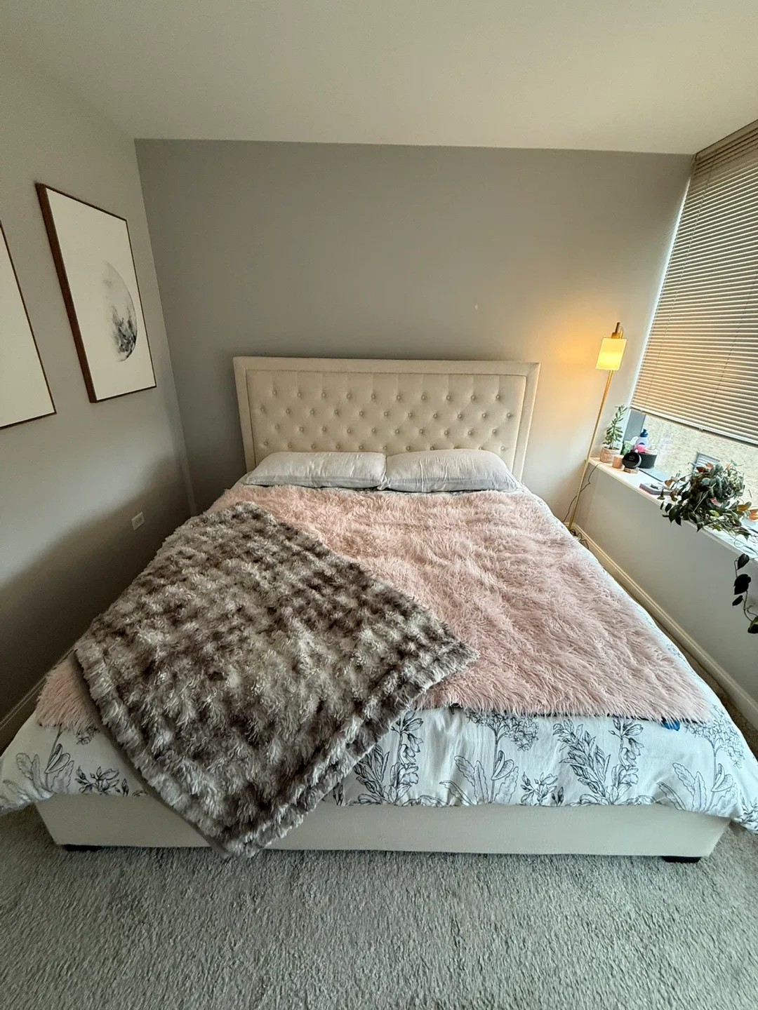 MUST GO ASAP - Upholstered King Bed Frame