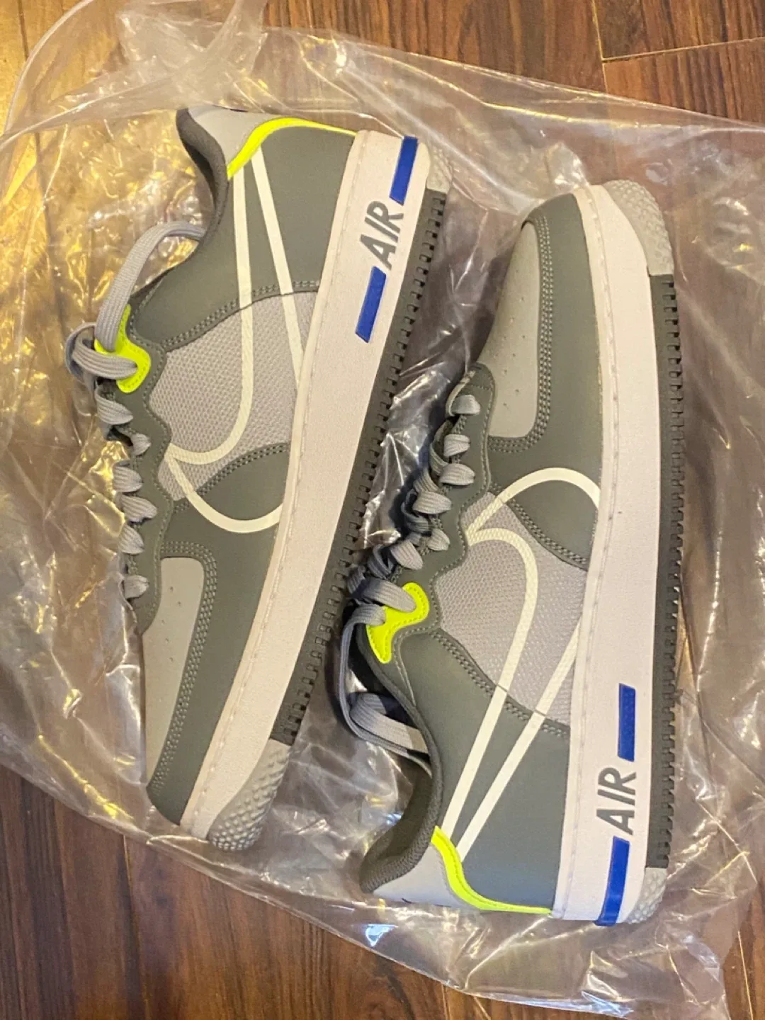 Nike Air Force 1 React Grey Sneakers image indicator(6)