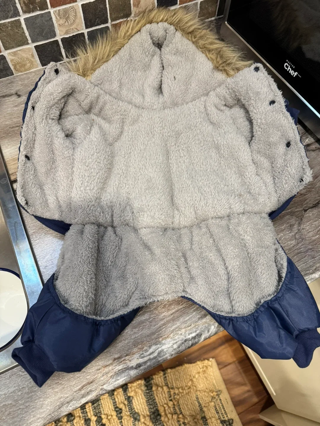 Dog Winter Coat - Navy Blue image indicator(2)