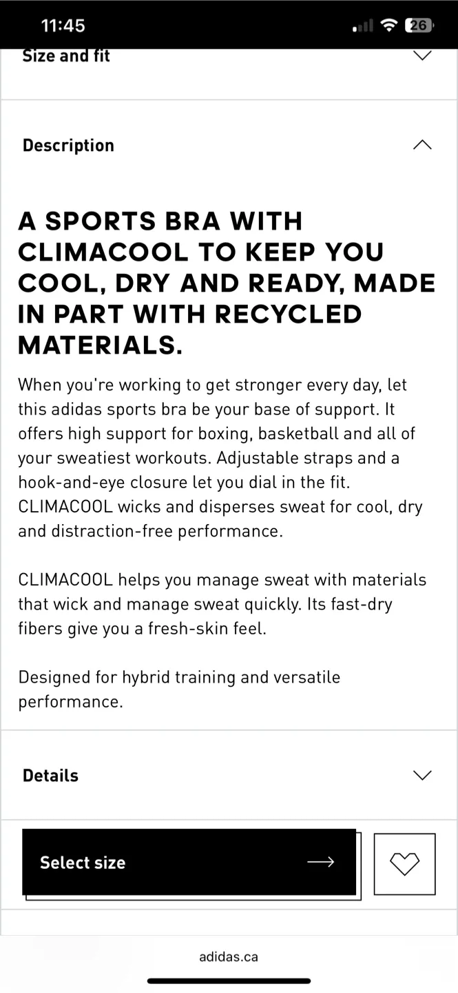 Adidas Climacool Technology Sports Bra image indicator(5)