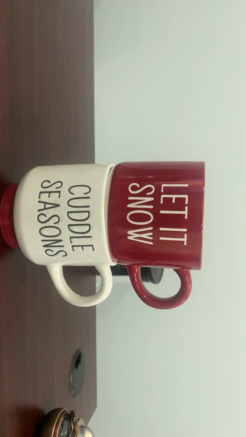 Rae Dunn Set of 2 Stacking Mugs image indicator(2)