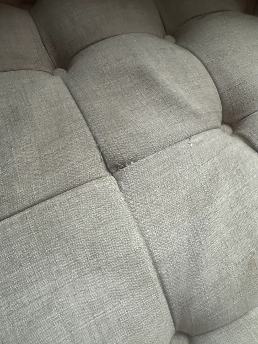 Round Tufted Ottoman - Beige image indicator(2)