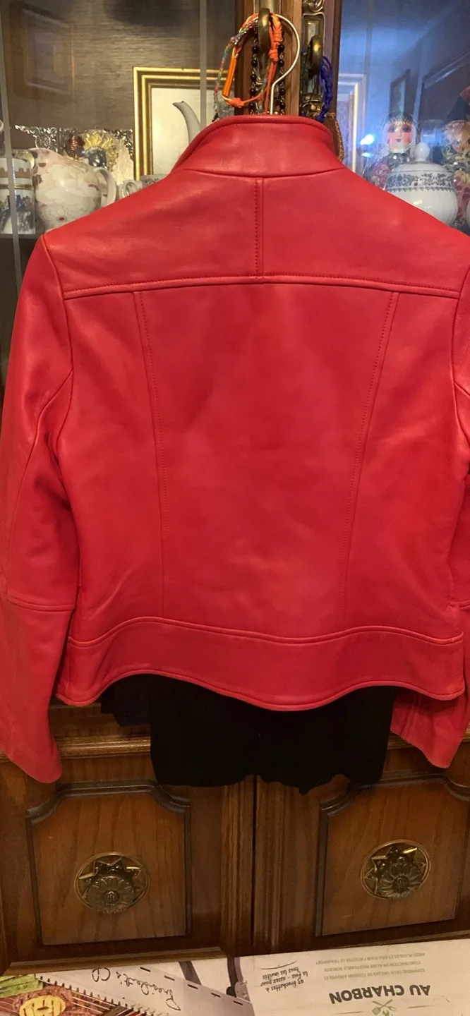 MARC Leather Jacket - Size Small - Red image indicator(4)