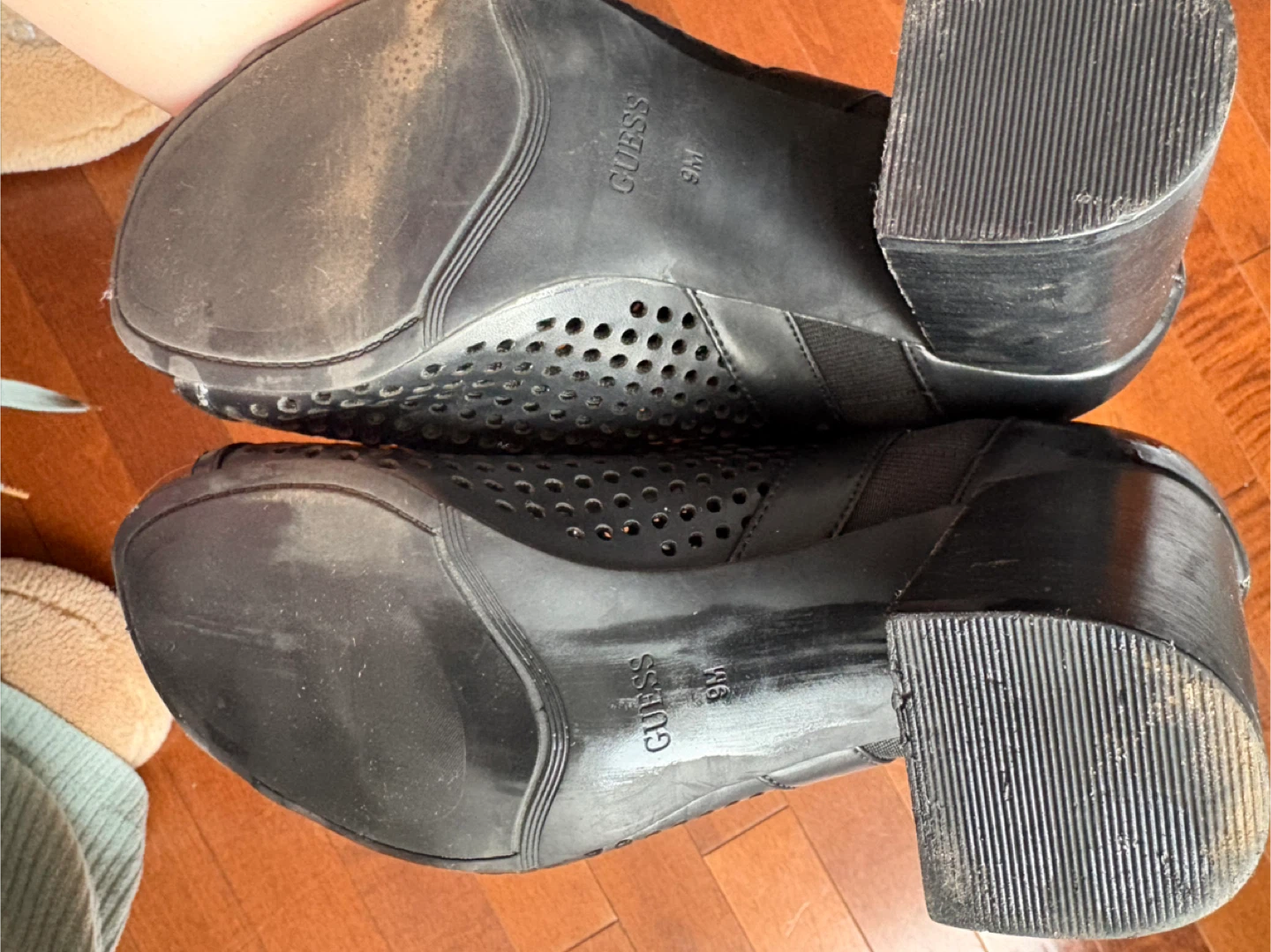 Guess Black Peep-Toe Heel Booties - Size 9M - photo 2