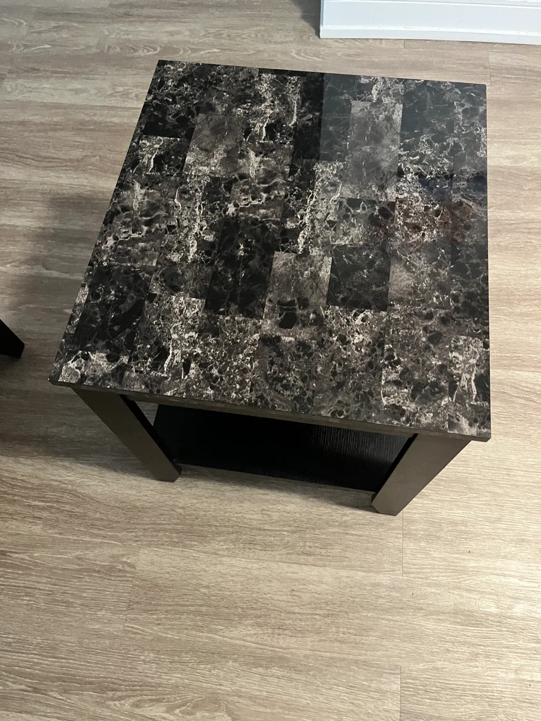 Black Marble-Look End Table 2 No’s image indicator(2)