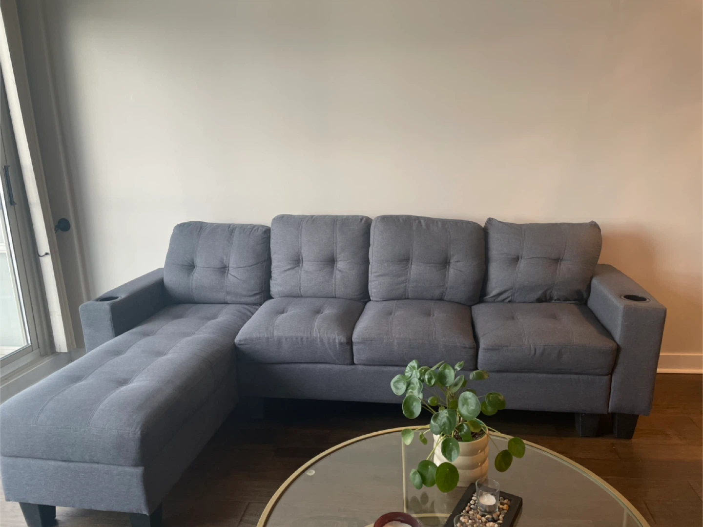 Sofa with chaise lounge for sale