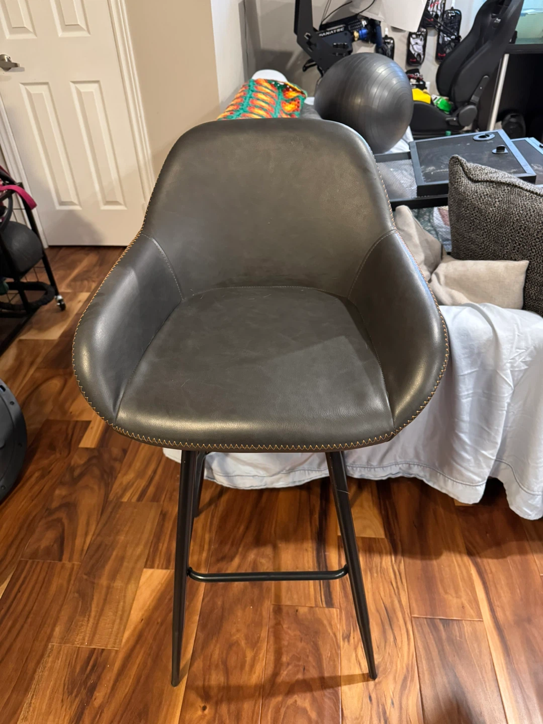 Set of 2 Grey Bar Stools