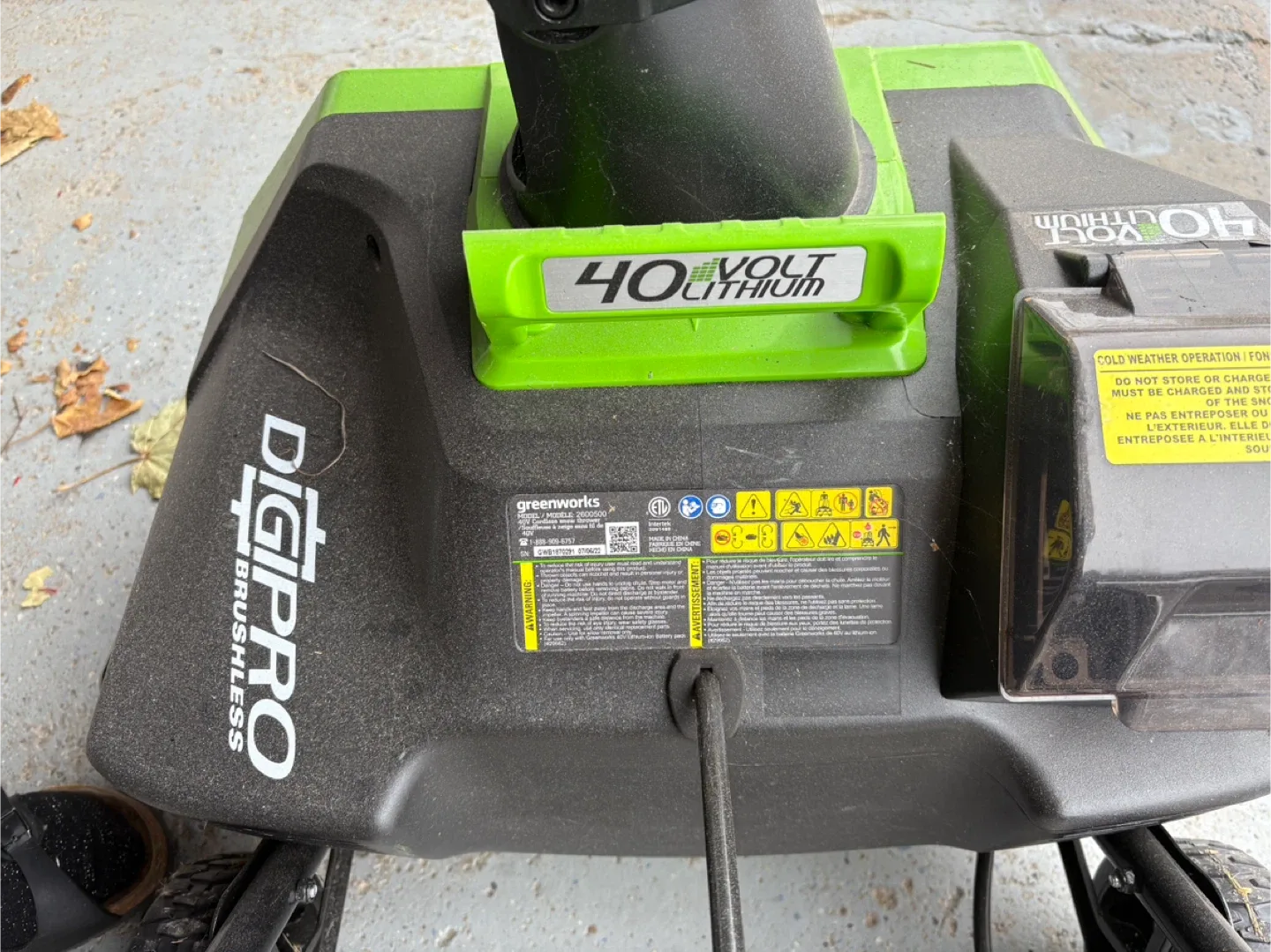 Greenworks Snow Thrower image indicator(6)