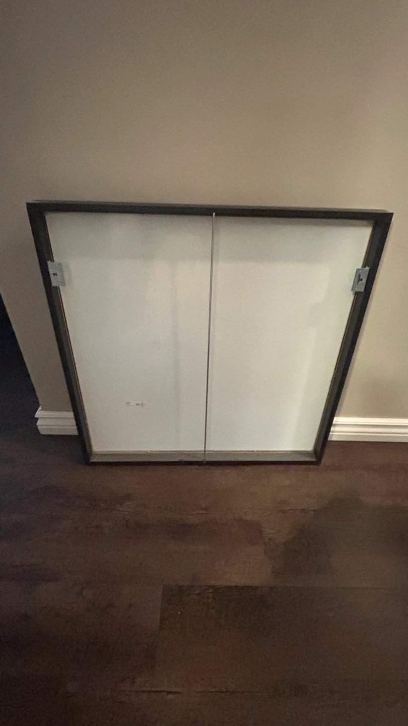 Framed Wall Mirror - Black Frame 26” square - photo 4