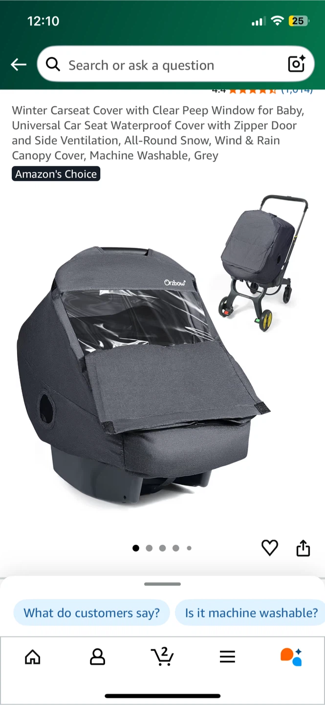 Orzbow Winter Carseat Cover - Grey