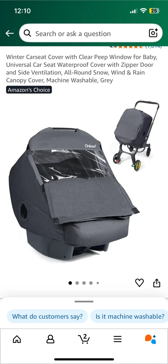 Orzbow Winter Carseat Cover - Grey thumbnail