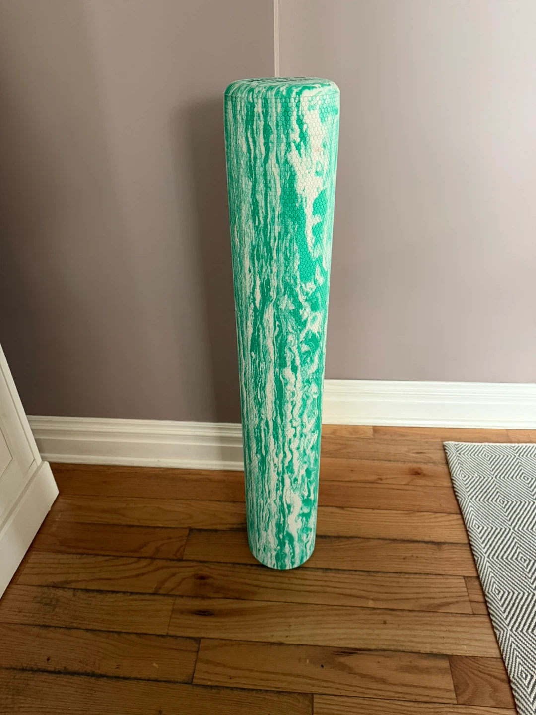 Green & White Foam Roller