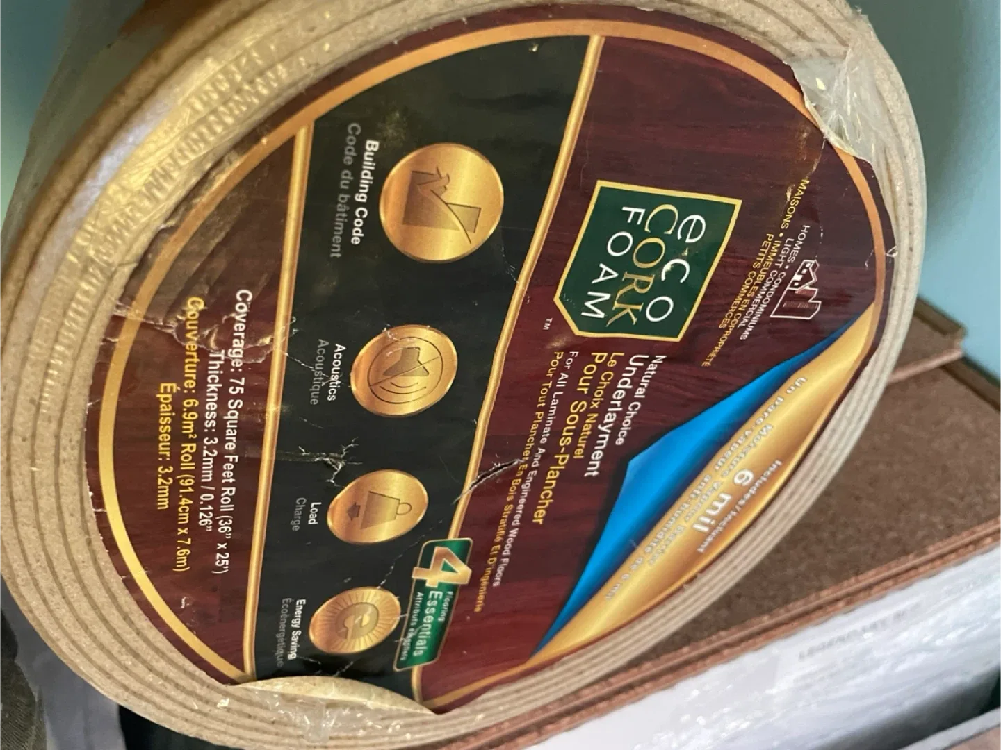 Eco Cork Foam Underlayment Roll (36" x 25") image indicator(4)