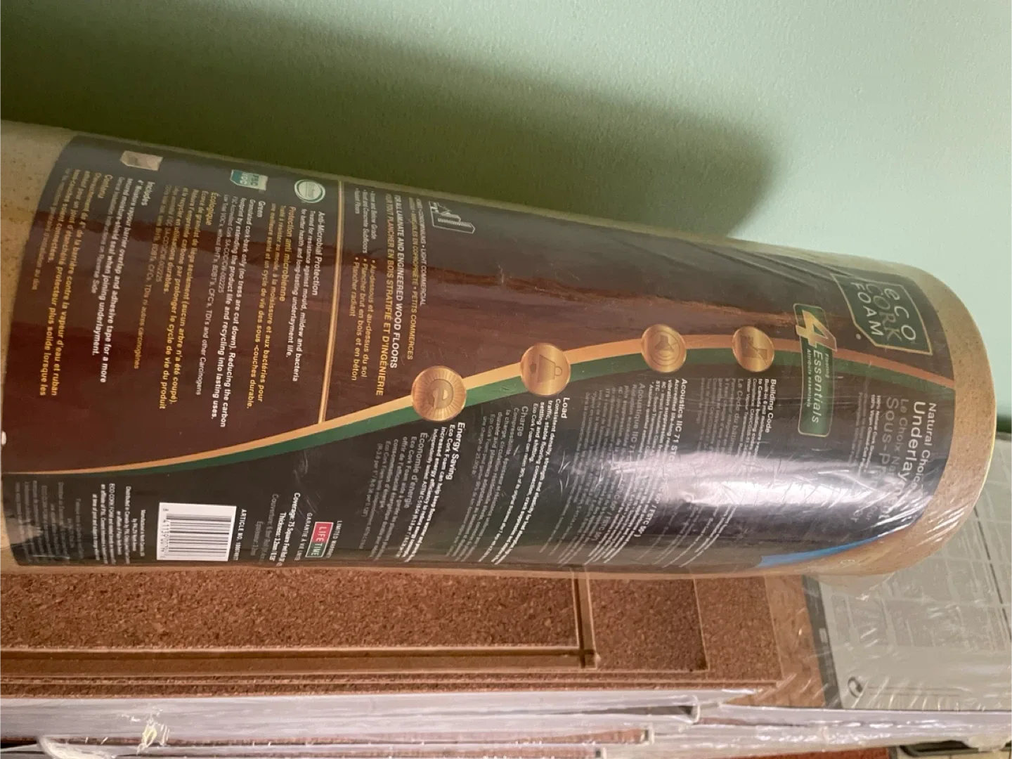 Eco Cork Foam Underlayment Roll (36" x 25") image indicator(7)