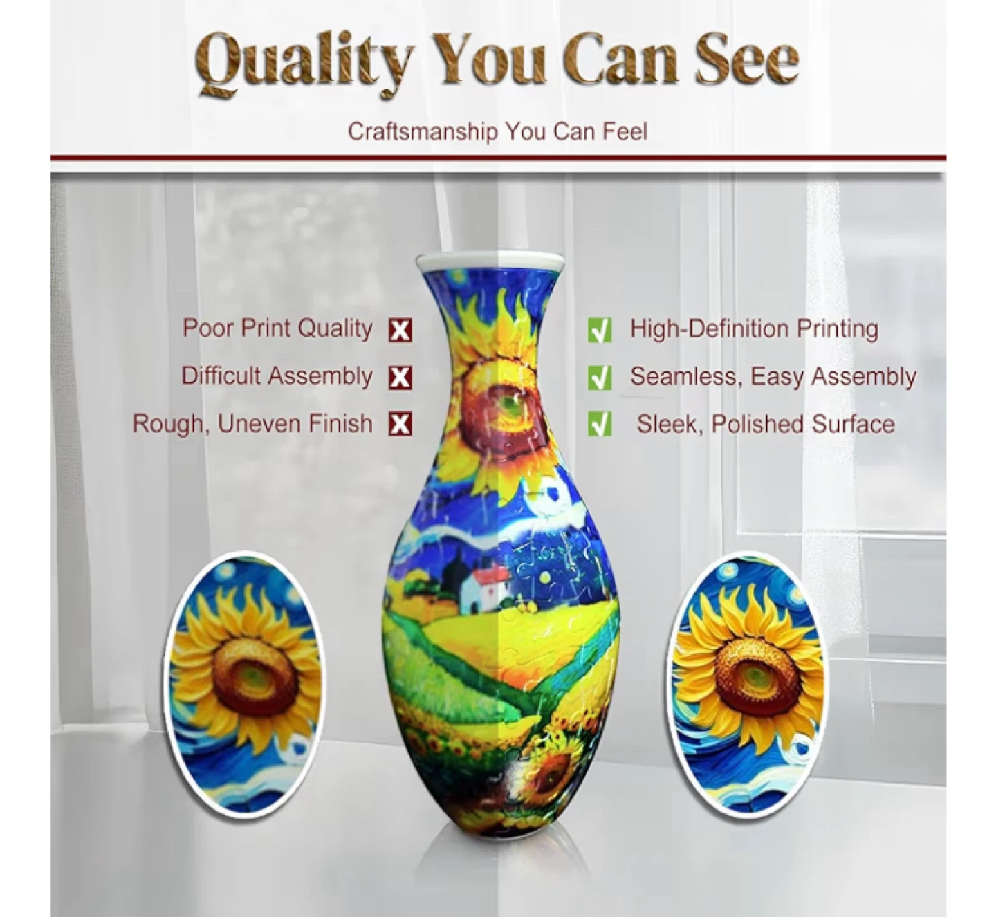 3D Puzzle Flower Vase - photo 5