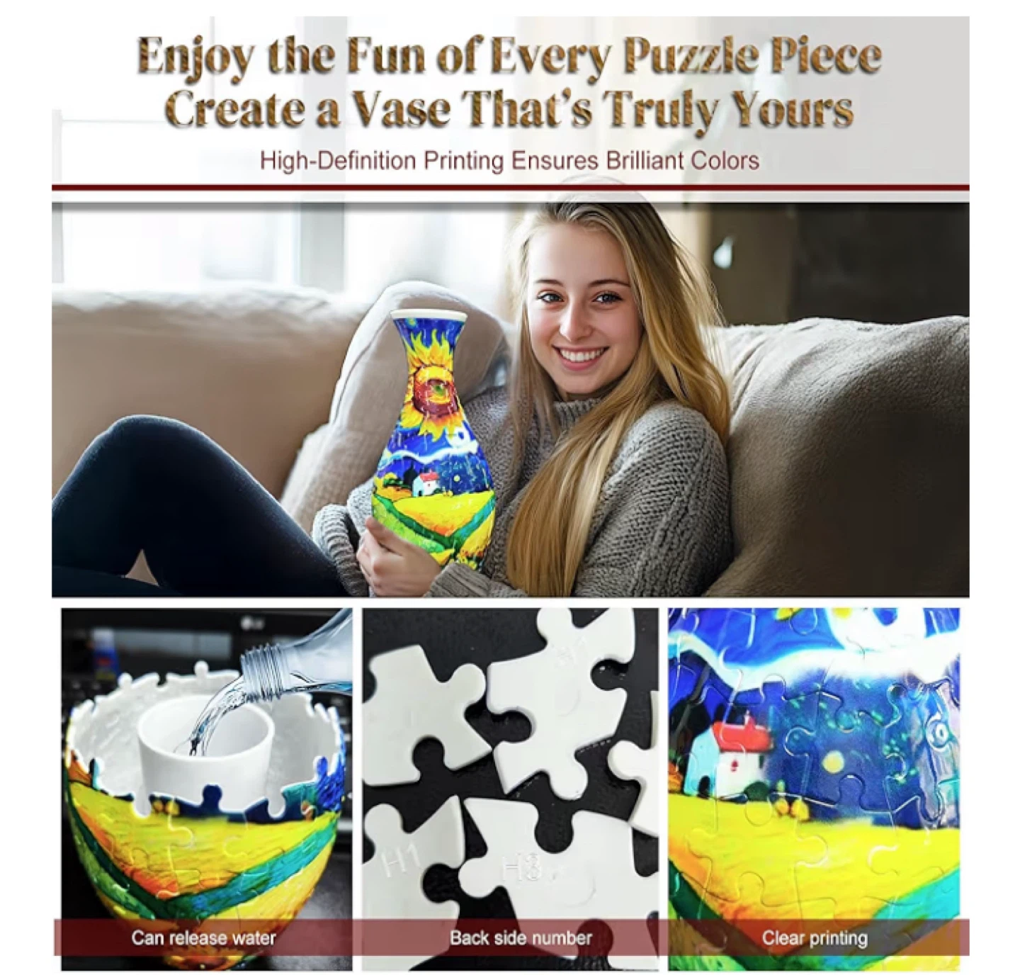 3D Puzzle Flower Vase - photo 4