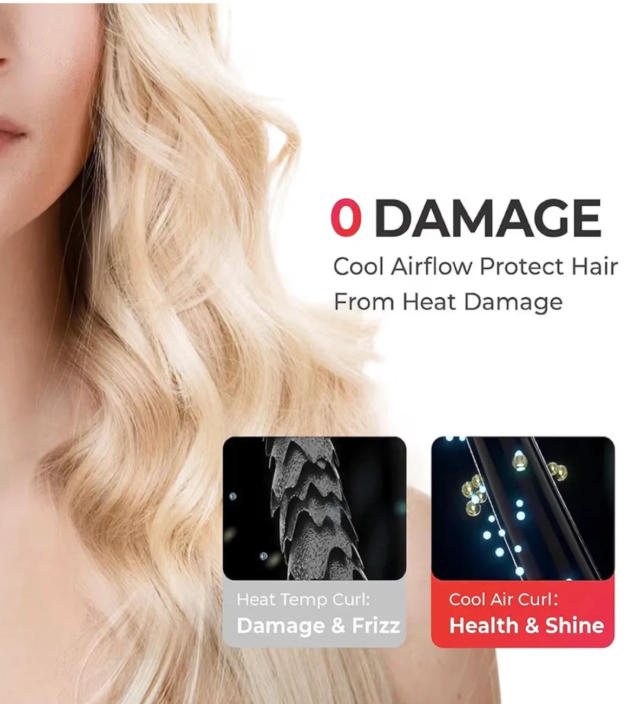 Rose Gold Automatic Hair Curler image indicator(2)