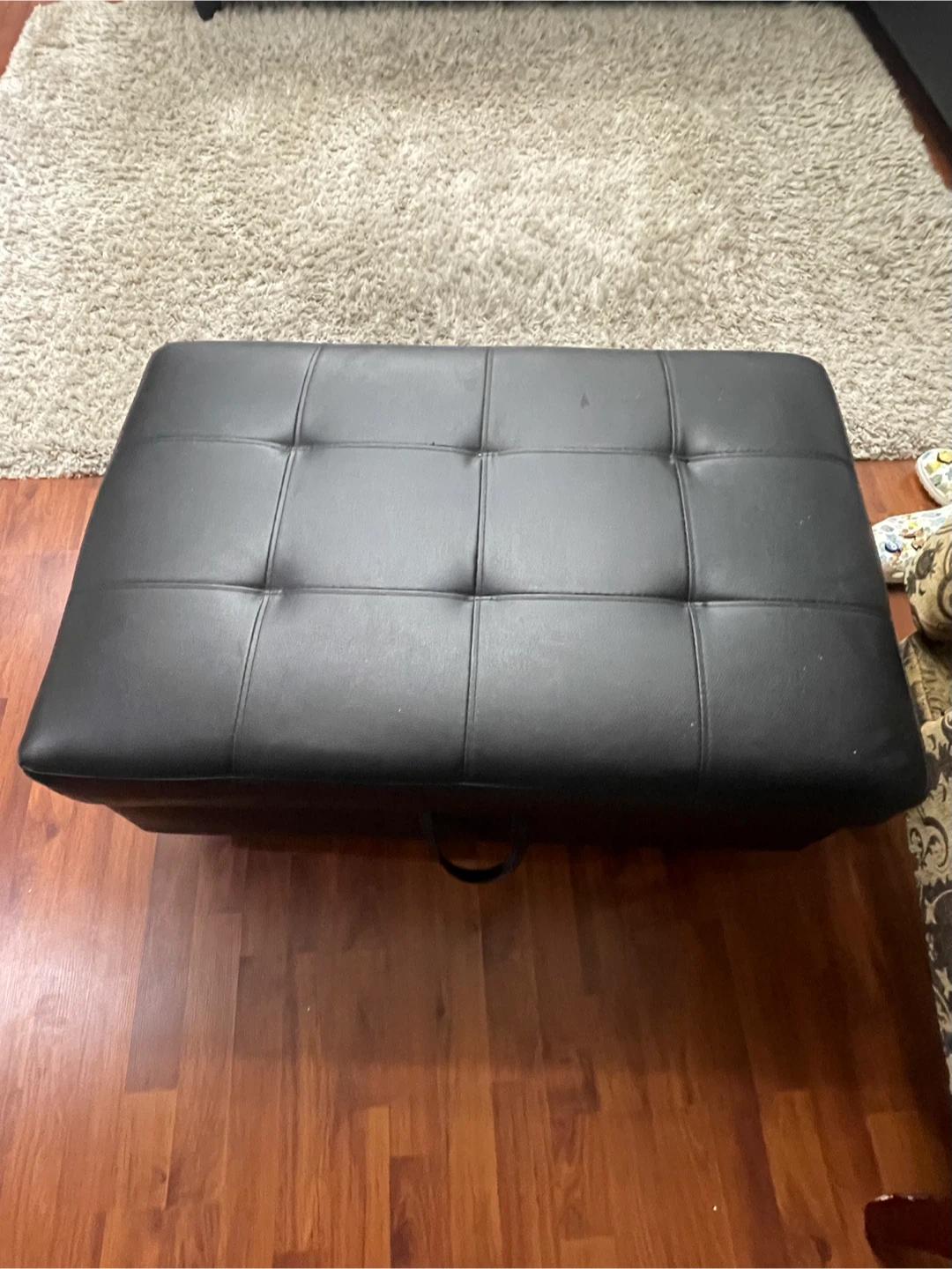 Black Sectional Sofa with Ottoman - photo 4