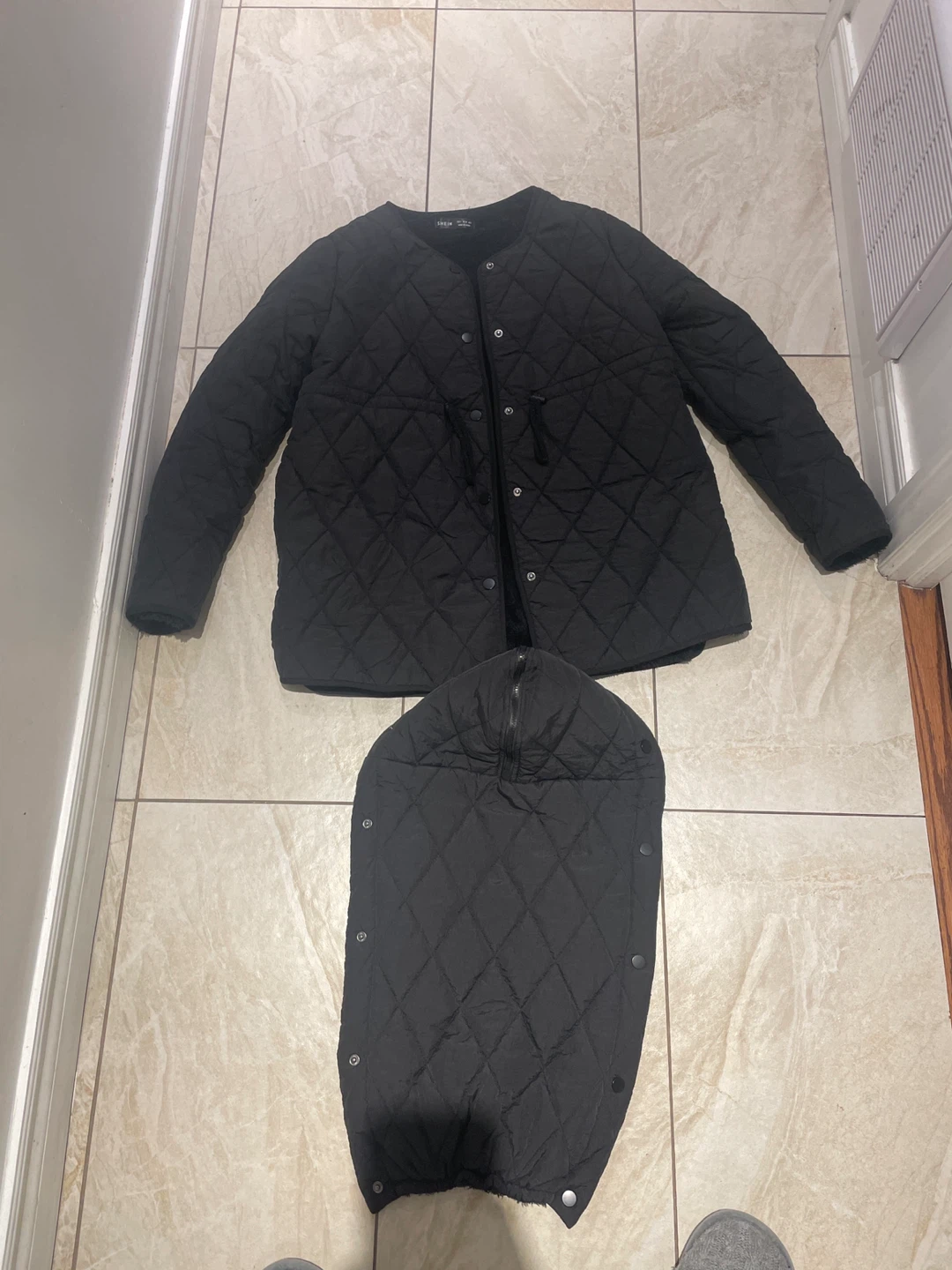 Maternity Black Quilted Jacket - photo 2
