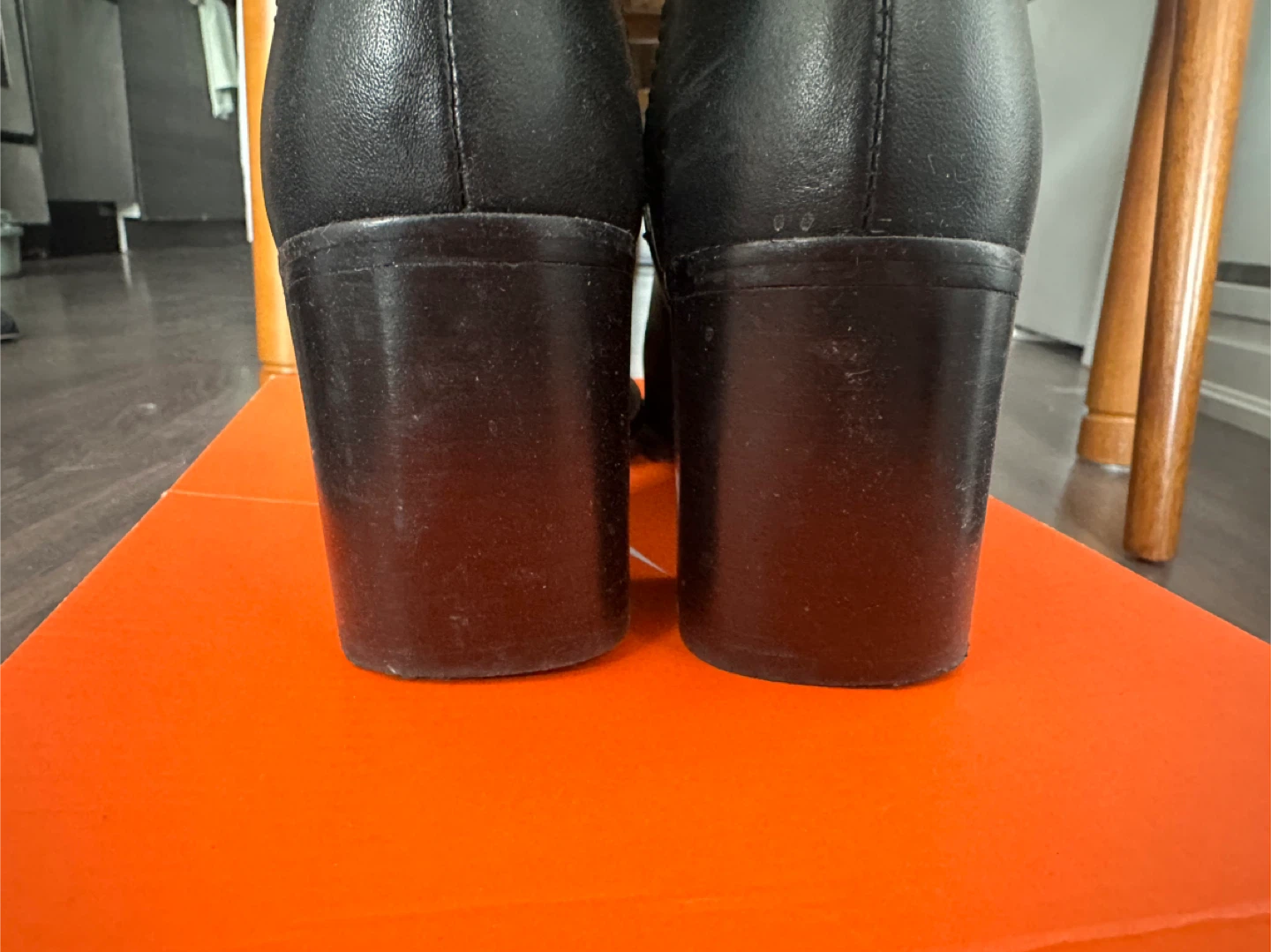 Zara Black Leather Heeled Chelsea Boots - Size 38 - photo 3