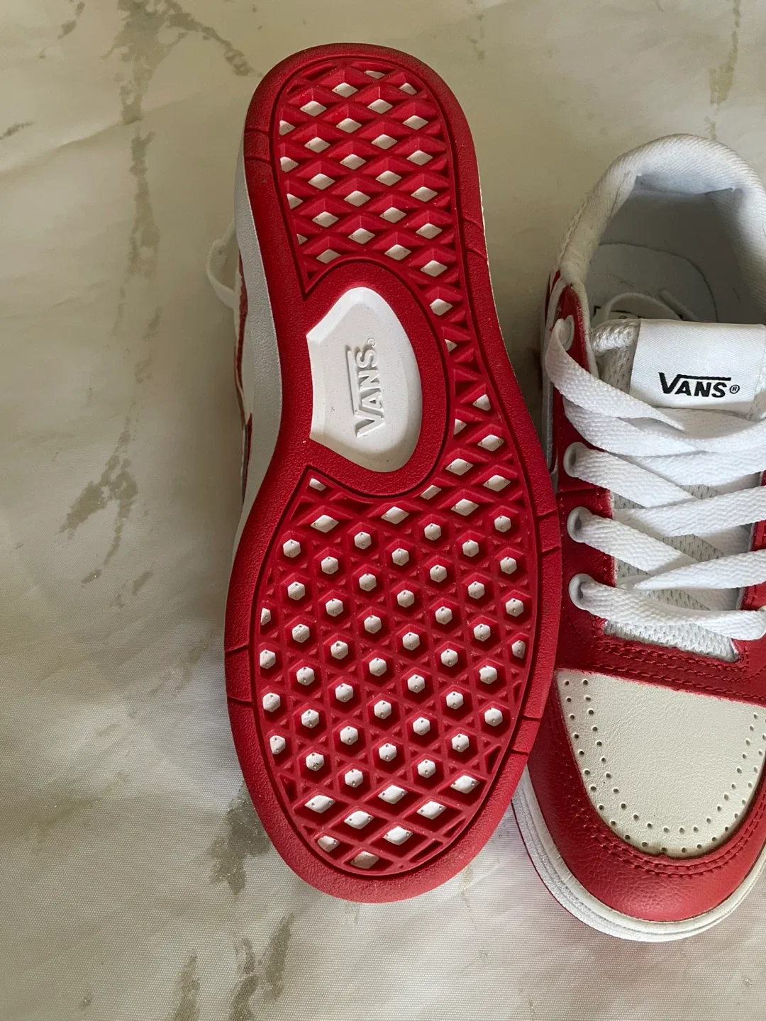 Vans Land Authentic Red/White Shoes - Size US Men's 4.5🥕 image indicator(3)