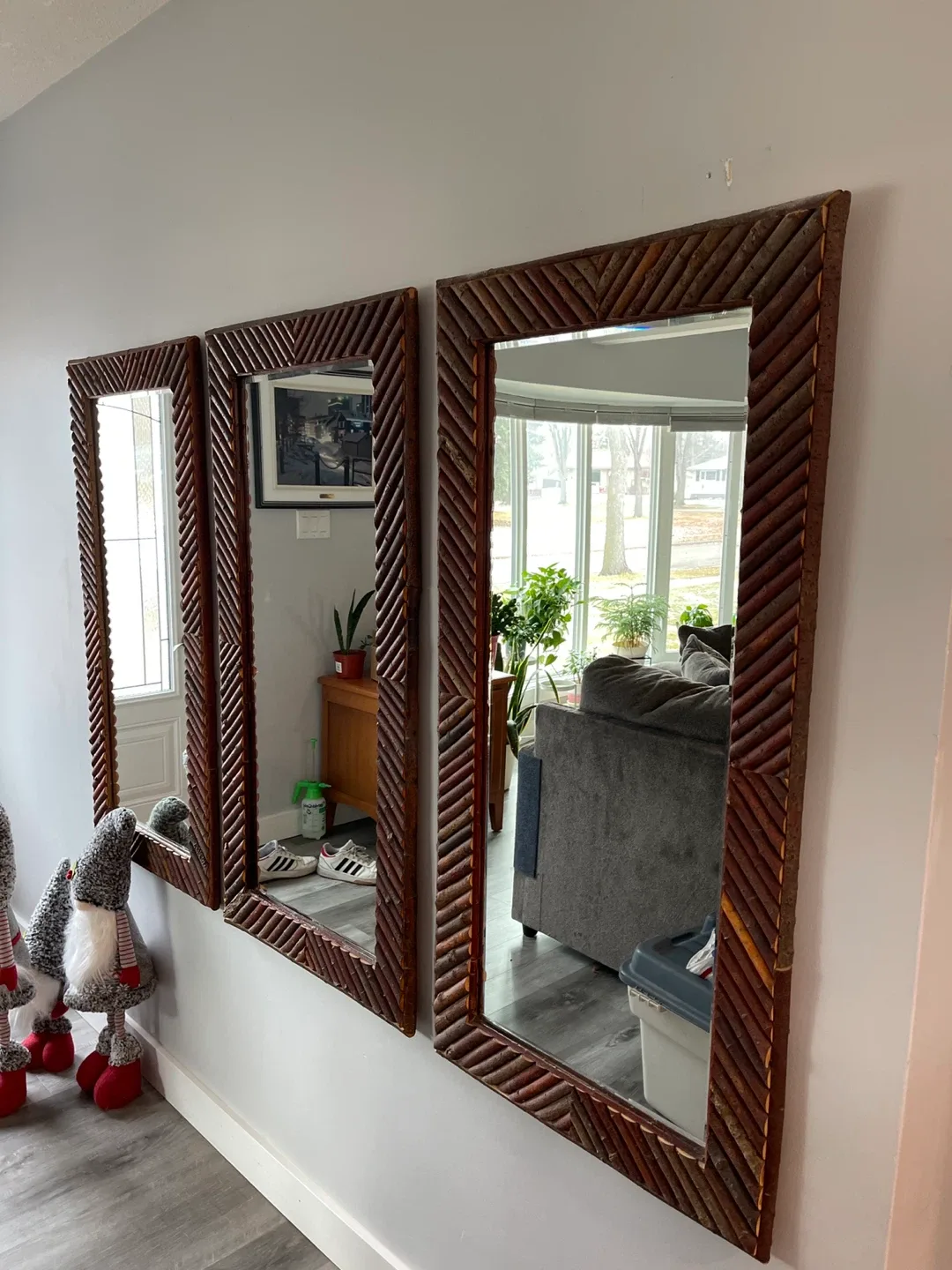 Bevelled Tree lined Mirrors. Unique and Rare image indicator(3)