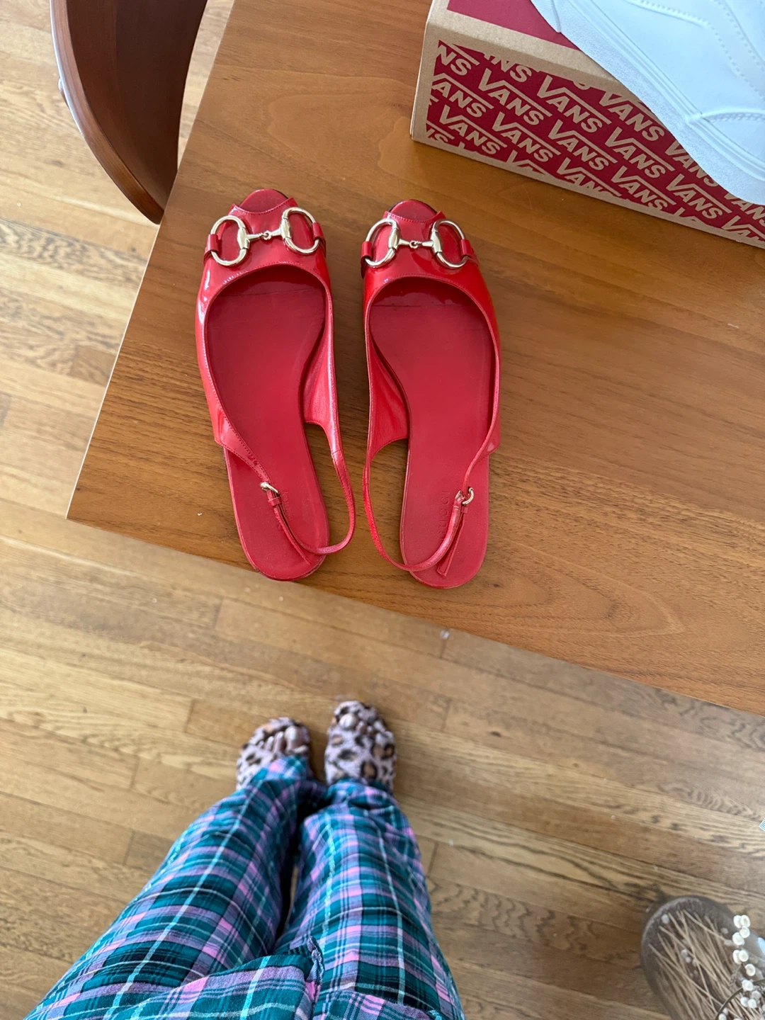 Gucci Red Slingback Sandals - photo 3