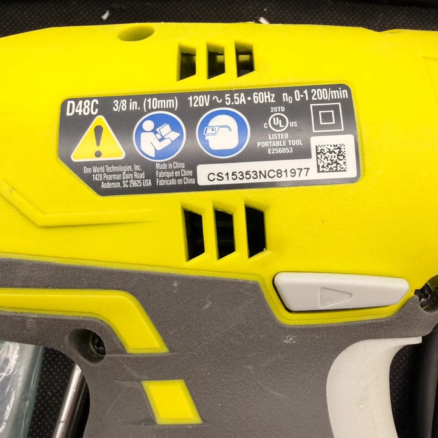 Ryobi D48C 120V Corded Drill with Case & Bits image indicator(3)