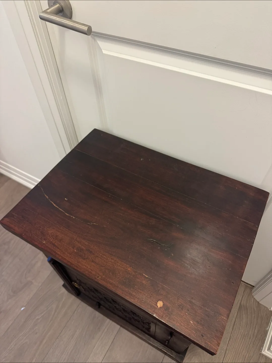 Wooden Side Table with Drawer & Door image indicator(6)