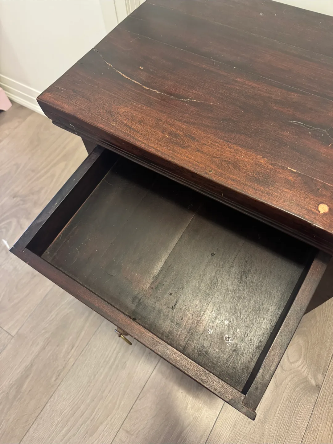 Wooden Side Table with Drawer & Door image indicator(7)