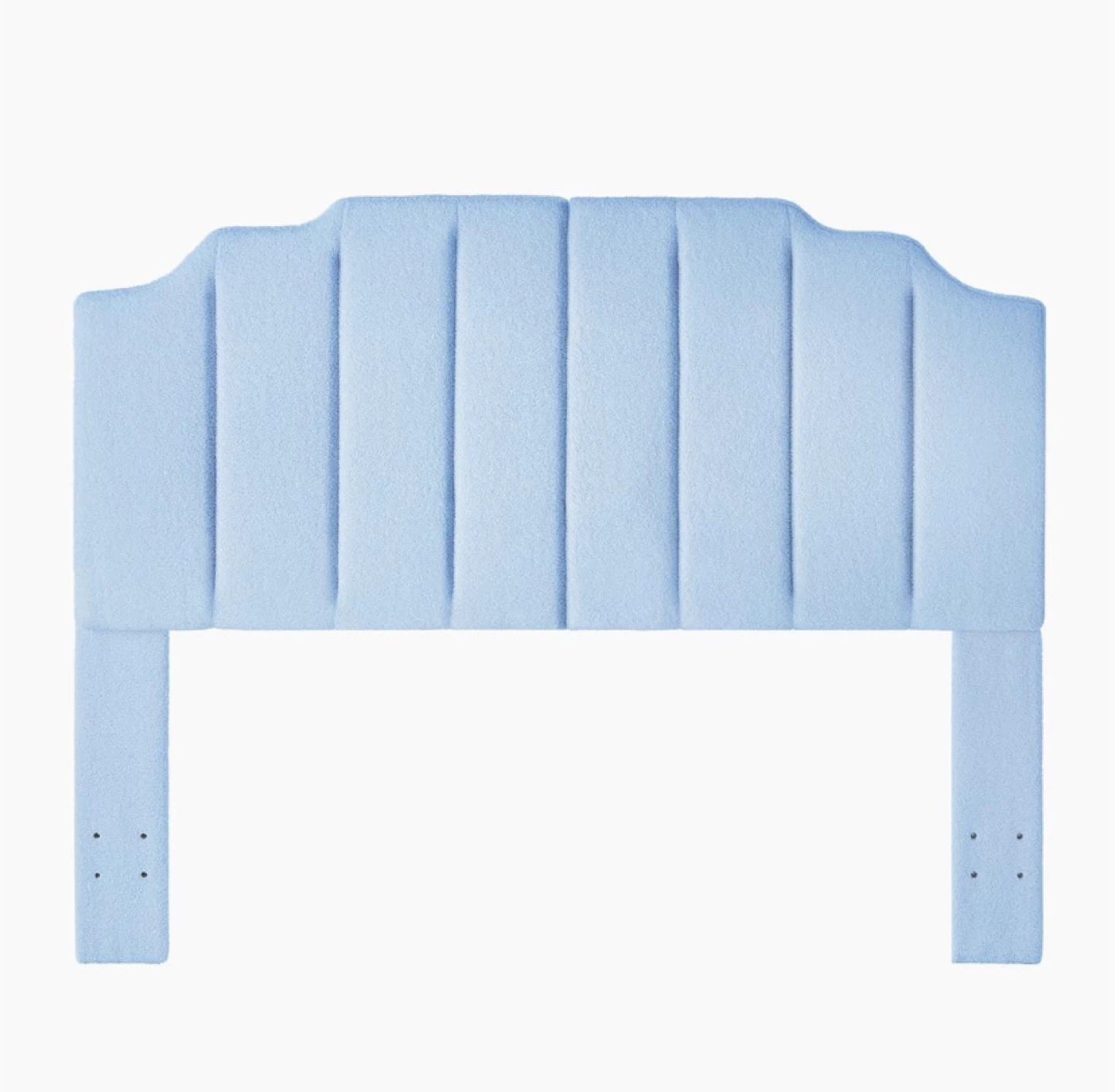 Queen/Full Light Blue Teddy Fabric Headboard - photo 3