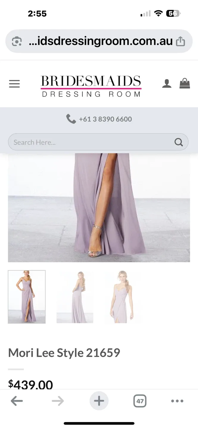 Mori Lee Bridesmaid Dress Navy  - Style 21659, Navy, US 24 image indicator(3)