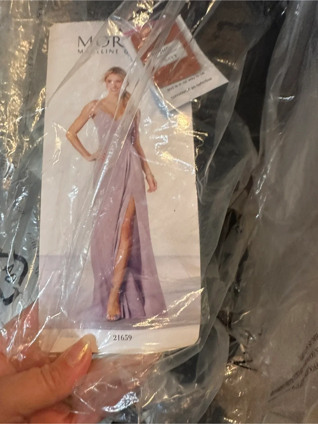 Mori Lee Bridesmaid Dress Navy  - Style 21659, Navy, US 24 image indicator(2)