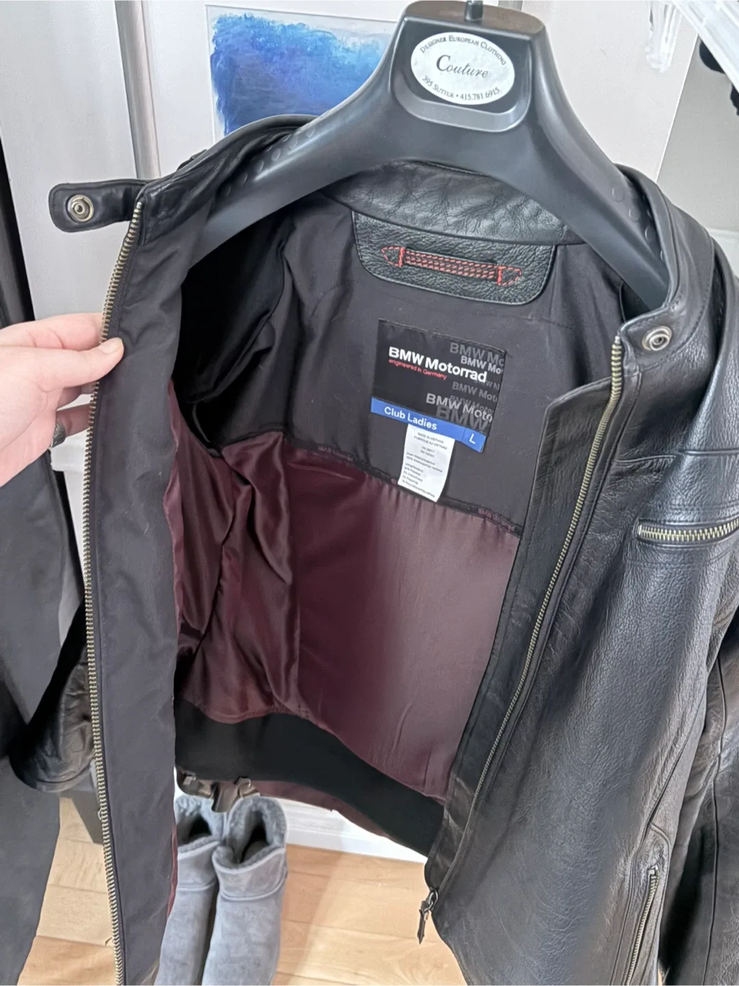 BMW Motorrad Club Ladies Leather Jacket Size L image indicator(2)