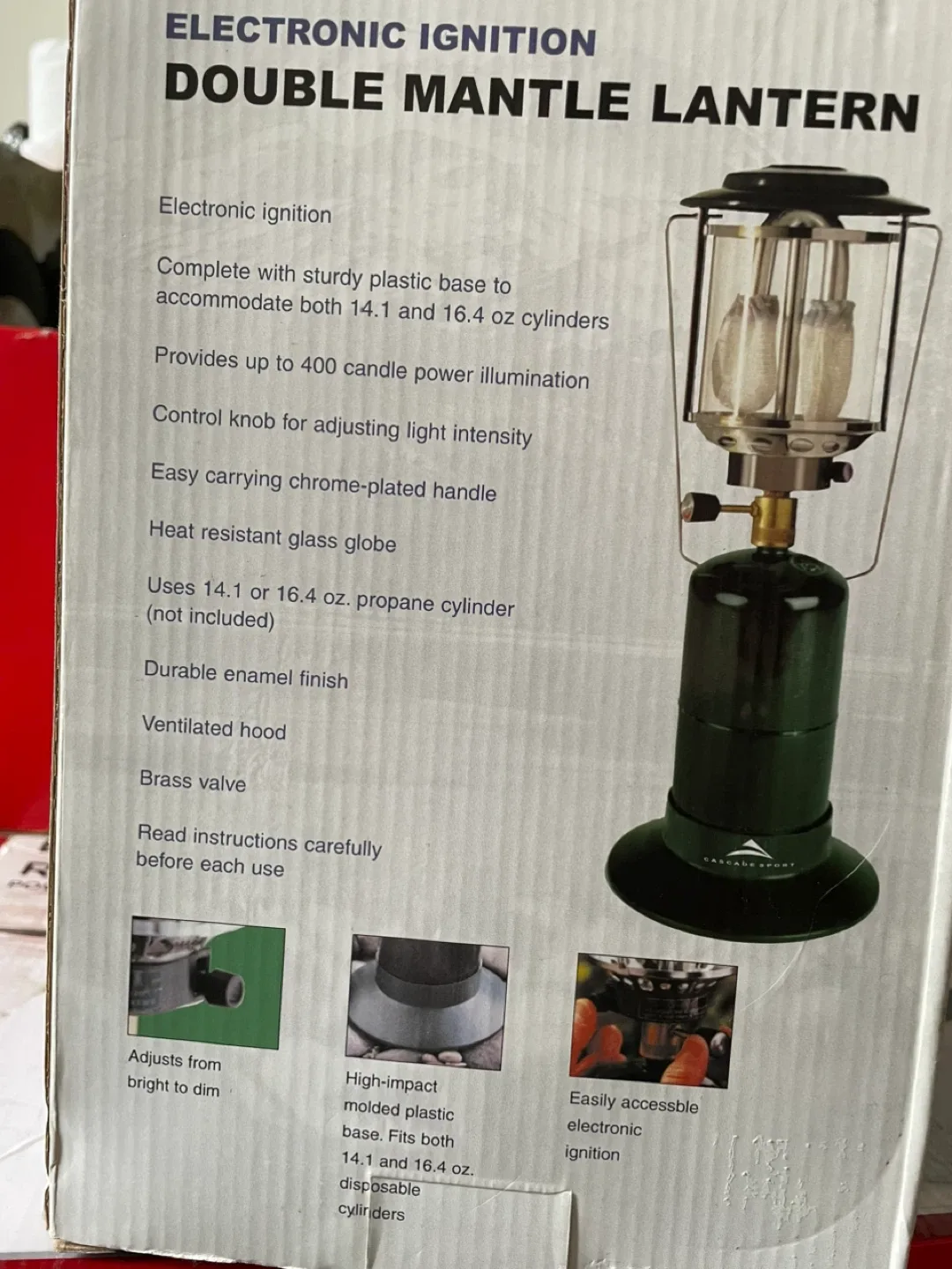 Cascade Sport Double Mantle Lantern & Coleman Queen Air Mattress image indicator(4)
