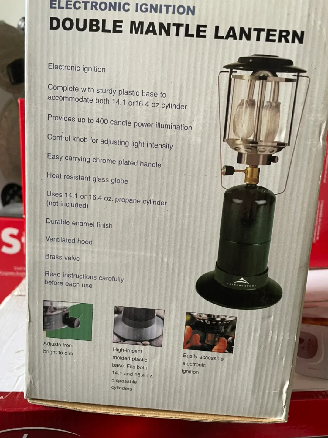 Cascade Sport Double Mantle Lantern & Coleman Queen Air Mattress image indicator(3)