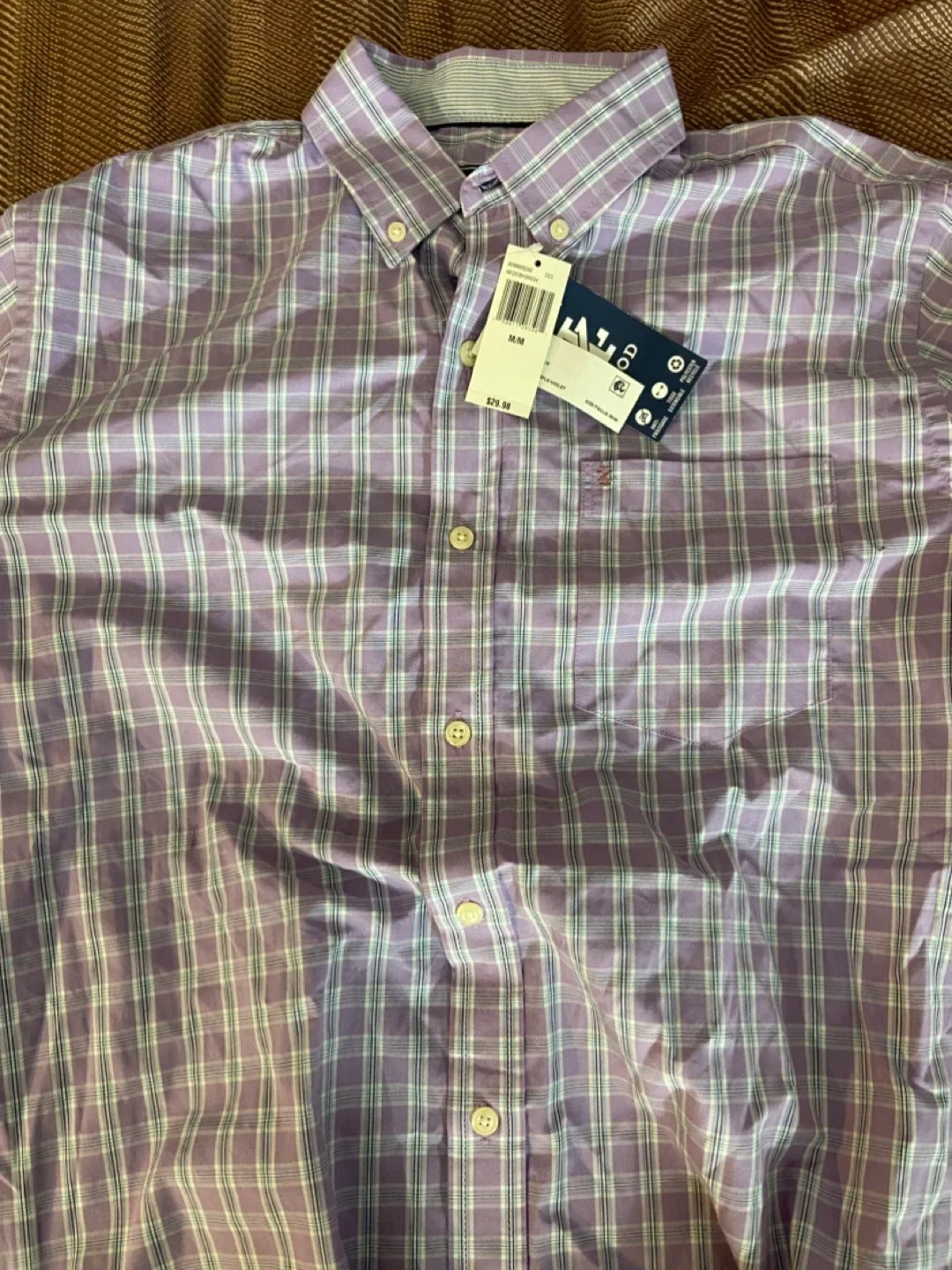 IZOD Plaid Button-Down Shirt - M/M