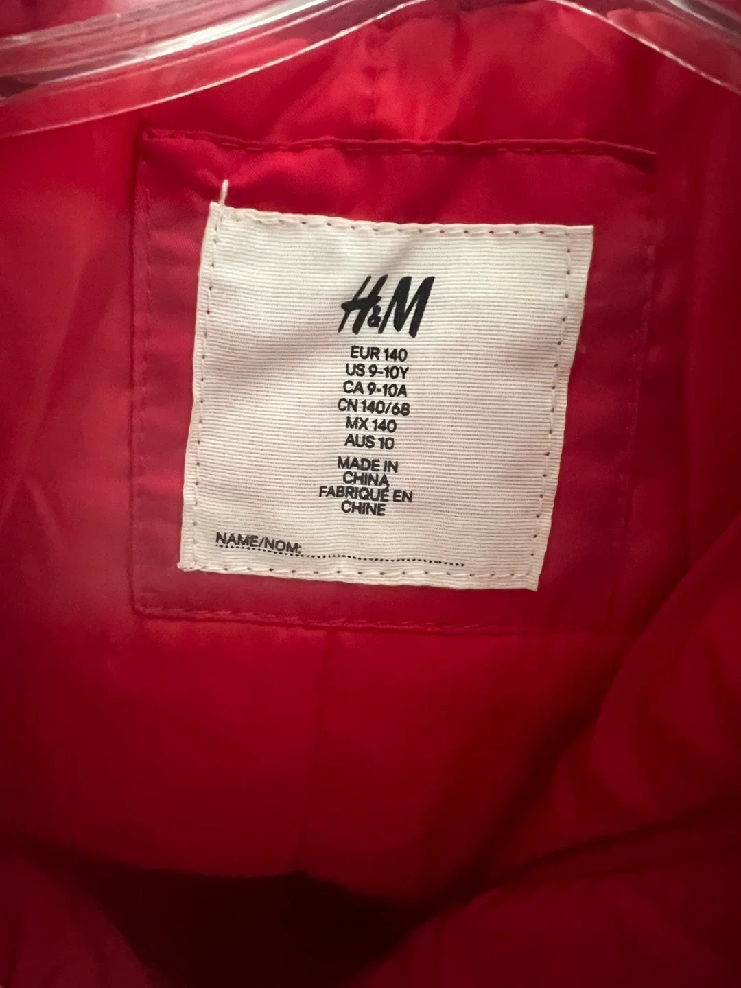 H&M Red Bomber Jacket, Size 9-10Y image indicator(3)
